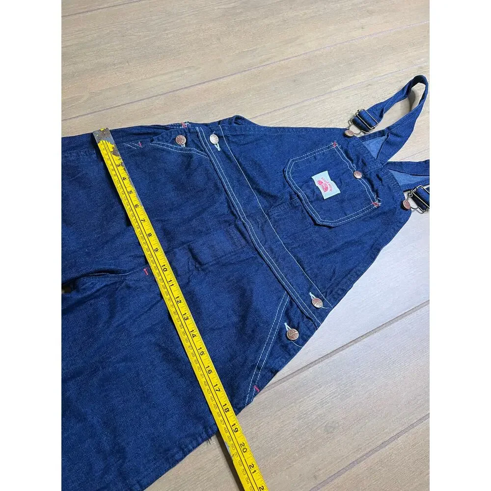 Vintage Round House Denim Overalls USA Cotton‎ Bib Carpenter Workwear Sz S/M